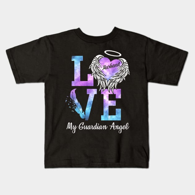 Love Husband My Guardian Angel Kids T-Shirt by methetca